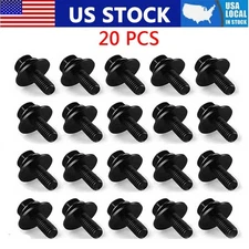 20X Car Body Bolts Screw Fender Fastener M6-1.0x 16mm Hex- Long-10mm Washer 17mm
