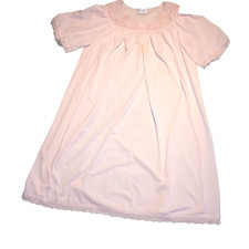 Vtg Shadowline Pink Nightgown Women s Lace Trim Floral Nylon Size M Made in USA