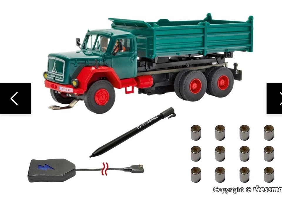 Viessmann Car Motion Magirus Dump Truck 8002 HO Scale - Image 2 of 4
