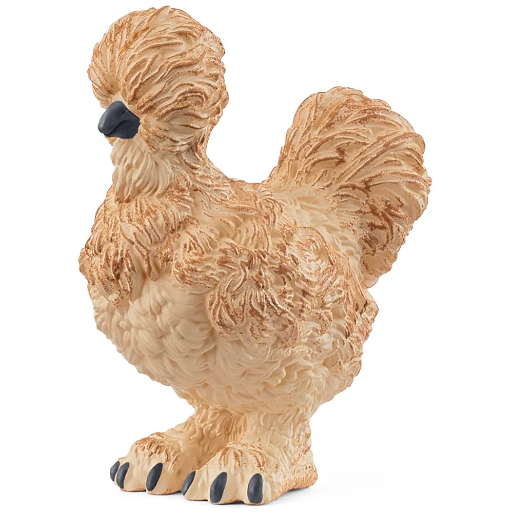 Schleich Silkie Chicken Figurine Realistic Farm Animal Model Toy Collectible
