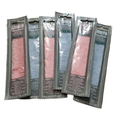 Lot Of 6 Madeira Mouline Mercerised 6 Strand Cotton Floss
