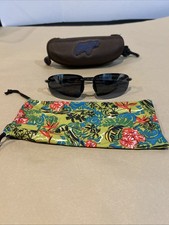 Maui Jim HOOKIPA Gloss Black POLARIZED Grey Lens Sunglass 407M-02