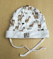 H&M Baby-Mütze Gr. 56 weiß Giraffe zum Bind...