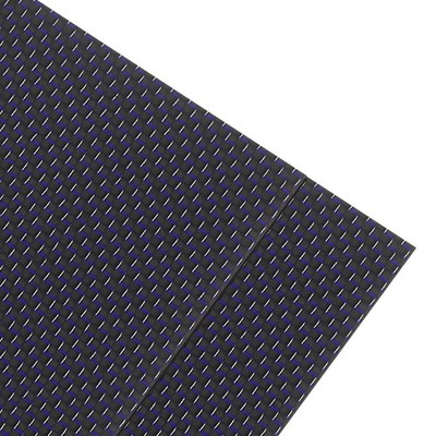 2 Stück 3K Carbonfolie 250x100x1mm mit blauen Drähten