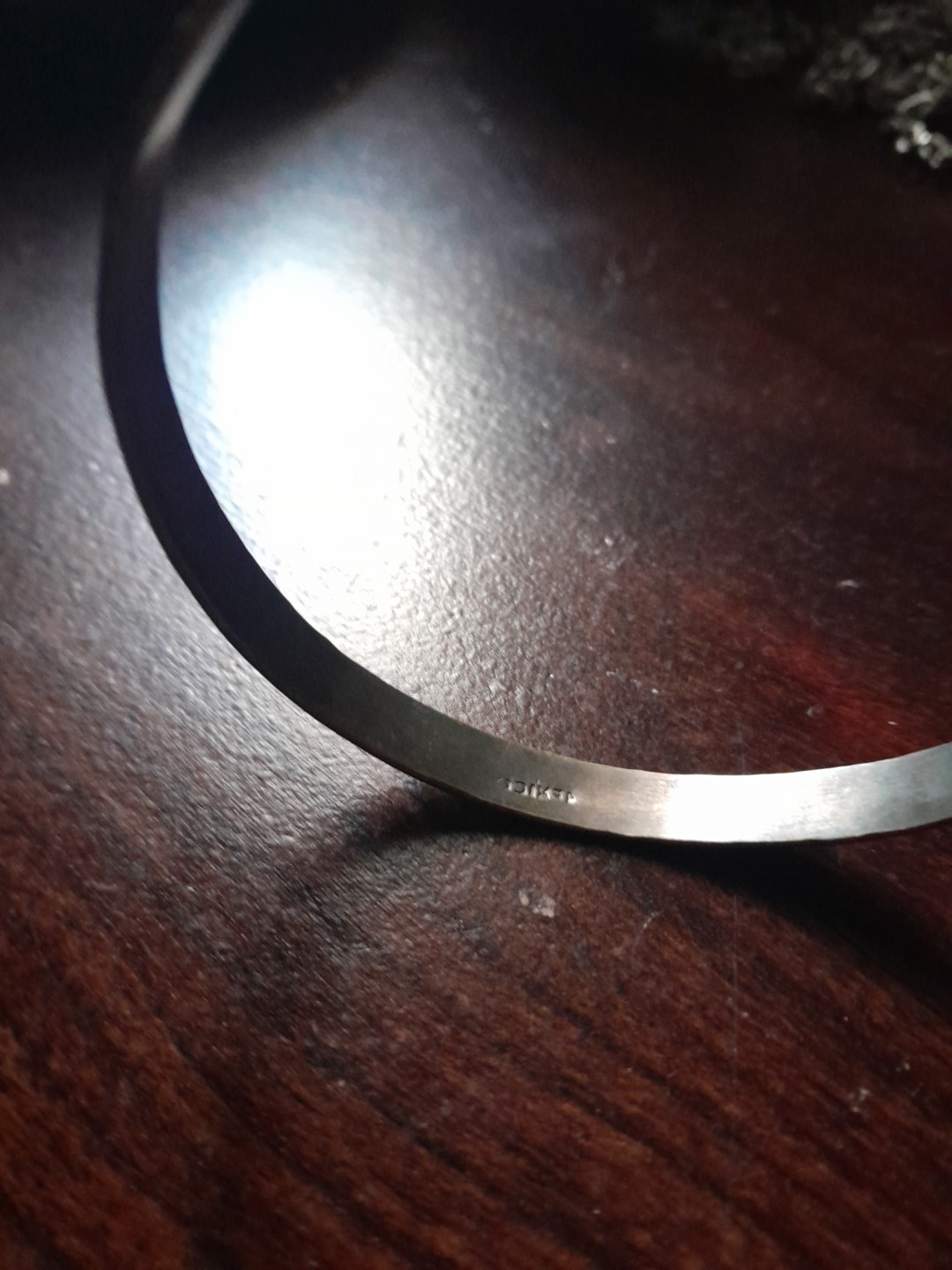 Three Silver Tone Bangle Bracelets  Marked  Mexico - image 2