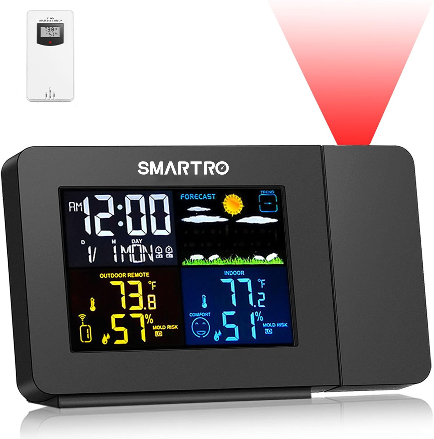 With Weather Station Indoor Outdoor Thermometer Sc91