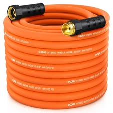 Garden Hose 100 ft x 5/8", NON-EXPANDING Flexible Water Hose, Kink Resistant ...