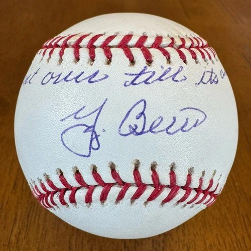 Yogi Berra It Ain’t Over Till It’s Over Signed Autographed Baseball Ball JSA COA