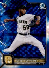 Roansy Contreras 2022 Bowman Chrome Sapphire RC #99 Pittsburgh Pirates
