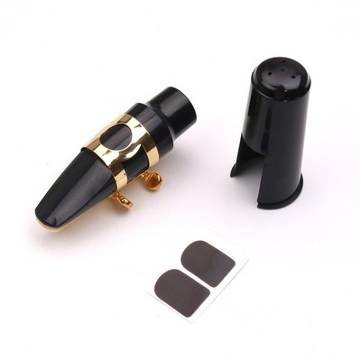  1 Set Altsaxophon Saxophon Mundstück mit Cap Buckle Reed Mundstück Patches Pads