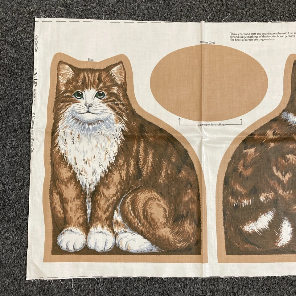 Almohada de panel de tela VIP Cranston Print Works recortada ojo verde gato corte y costura Foto 2 de 4