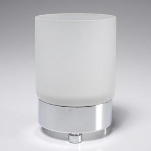 Windisch 94117 MCR Frozen Glass Tumbler Chrome Base Bathroom Cup Accessory