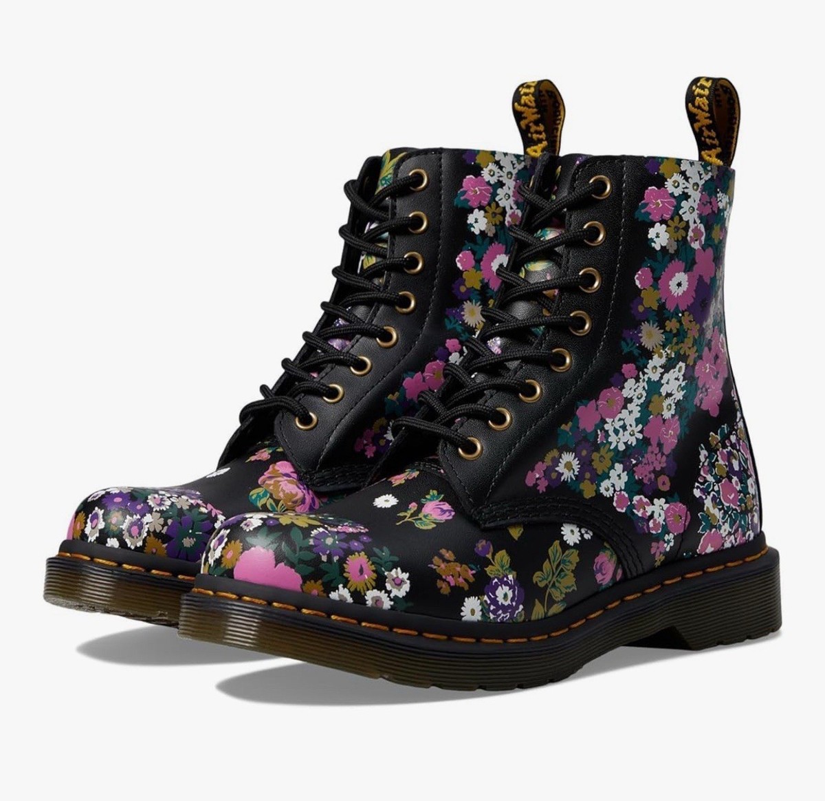 Dr Martens 1460 Pascal Vintage Floral Boots (Size 6) Tall 8-Eye