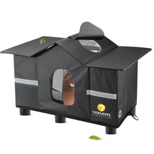 Texsens Outdoor Cat House - Weatherproof Large Cat Shelter for Outside with R...