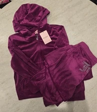 Juicy Couture Women's Velour Tracksuit Y2K Rhinestone 2 piece set XS-XL new pick