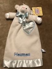 New Komet Creations Lovie Babies Security Blanket Lovey Bear Embroidered Houmou