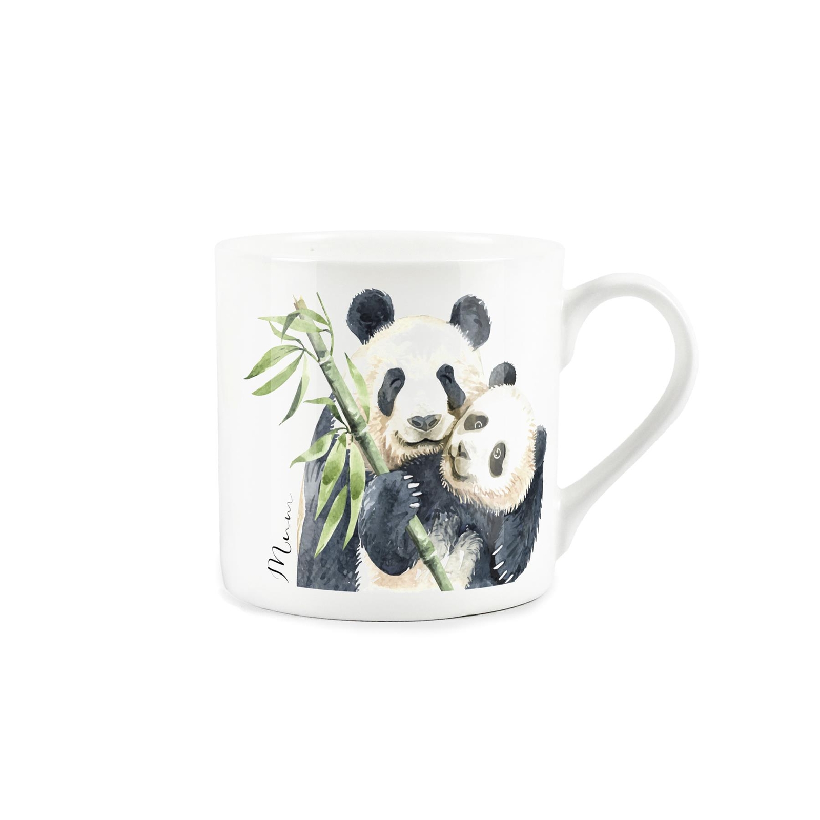 Panda Mum Wildlife Mug - Bone China White Coffee/Tea Present Gift