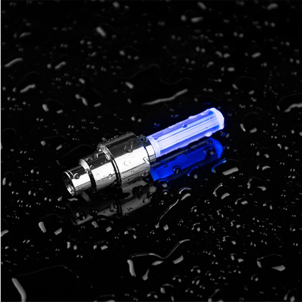 4x Blue LED Valve Stem Cap Light Car Motorcycle Wheel Tire Flash Lamp Accessory - Image 4 of 4