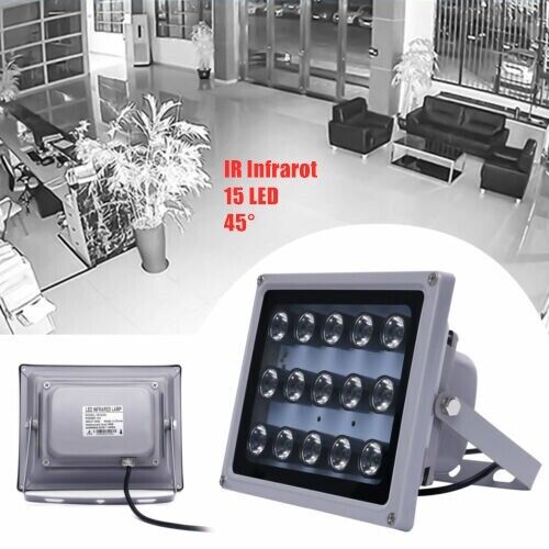 IR-Illuminator Licht Kamera 15 LED 850nm CCTV Nachtsicht Infrarot Strahler Licht - Bild 14 von 17