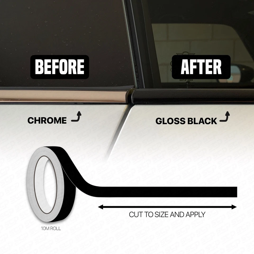 Nastro Decromante MINI F55 LCI Cooper S Premium - Nero Lucido - Facile da Installare - Immagine 2 di 4