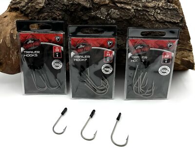 FOX Rage Strike Point Trailer Hooks 2/0 3/0 4/0 Haken für Chatterbaits Spinner