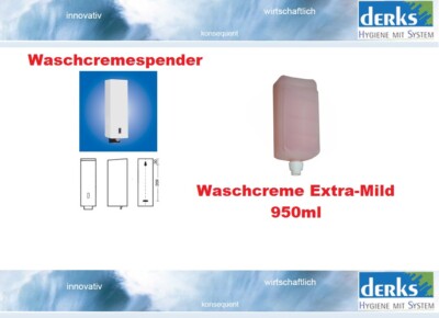 DERKS Waschcremespender / Seifenspender 1801 - Waschcreme Seife Extra-Mild 950ml