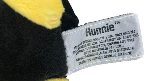 Russ Berrie Hunnie Bee Plush Stuffed Animal Black & Yellow - Picture 7 of 12