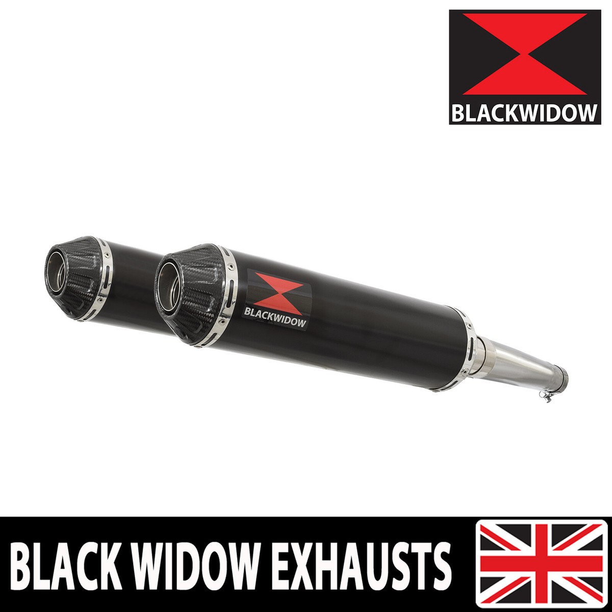 サベージ Yamaha TDM 900 2-2 2002-2009 Exhaust Silencer Kit 370mm Round End