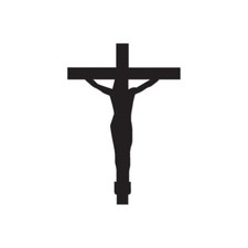 Christian Cross Jesus - Vinyl Decal Sticker - Multiple Color Sizes - ebn170
