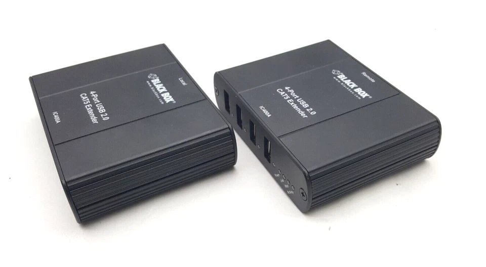 Black Box USB 2.0 Extender 4 Port CAT5 - 2 x Network (RJ-45) - 4 x USB - 328.08 - Image 3 of 4