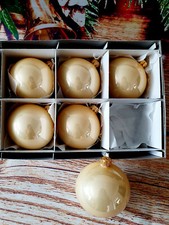 Weihnachten KLAR CREME GLÄNZEND GLAS HOCHZEITSKUGELN KUGEL ORNAMENT 80mm !!!!