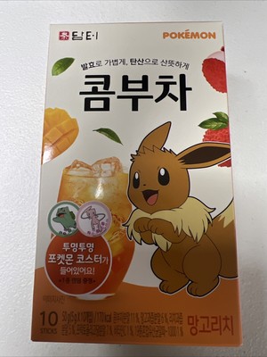 Damter Pokemon Kombucha (Mango Lychee Lemon Shine Muscat Grapefruir) 10T K-Food