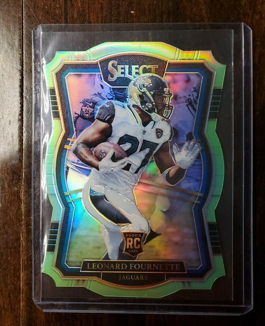 Leonard Fournette 2017 Panini Select Premier RC Die-Cut Neon Green SP 34/49