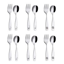 Kids Silverware 12 Pieces Children's Safe Flatware Set Stainless Steel - 6 x ...