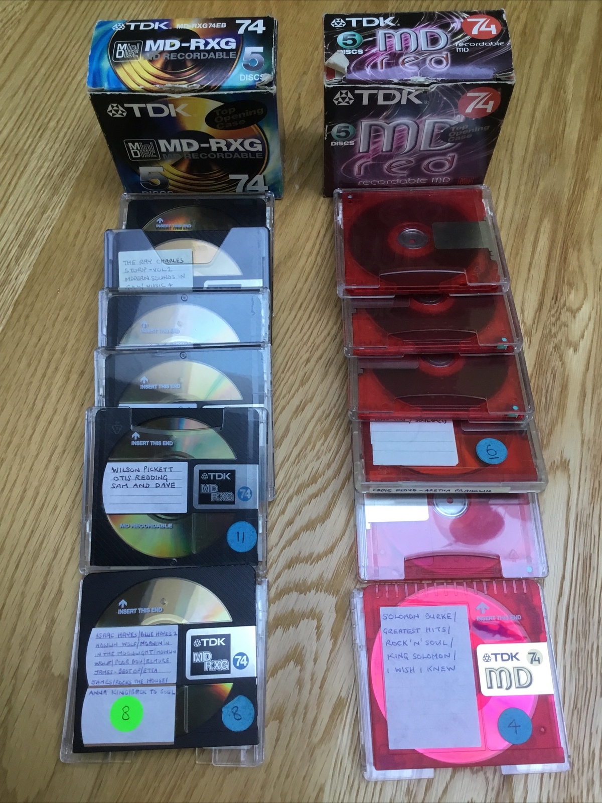 TDK MINI DISCS x 38 (18 x MD 74min, 20 x MD 80min) USED Recordable