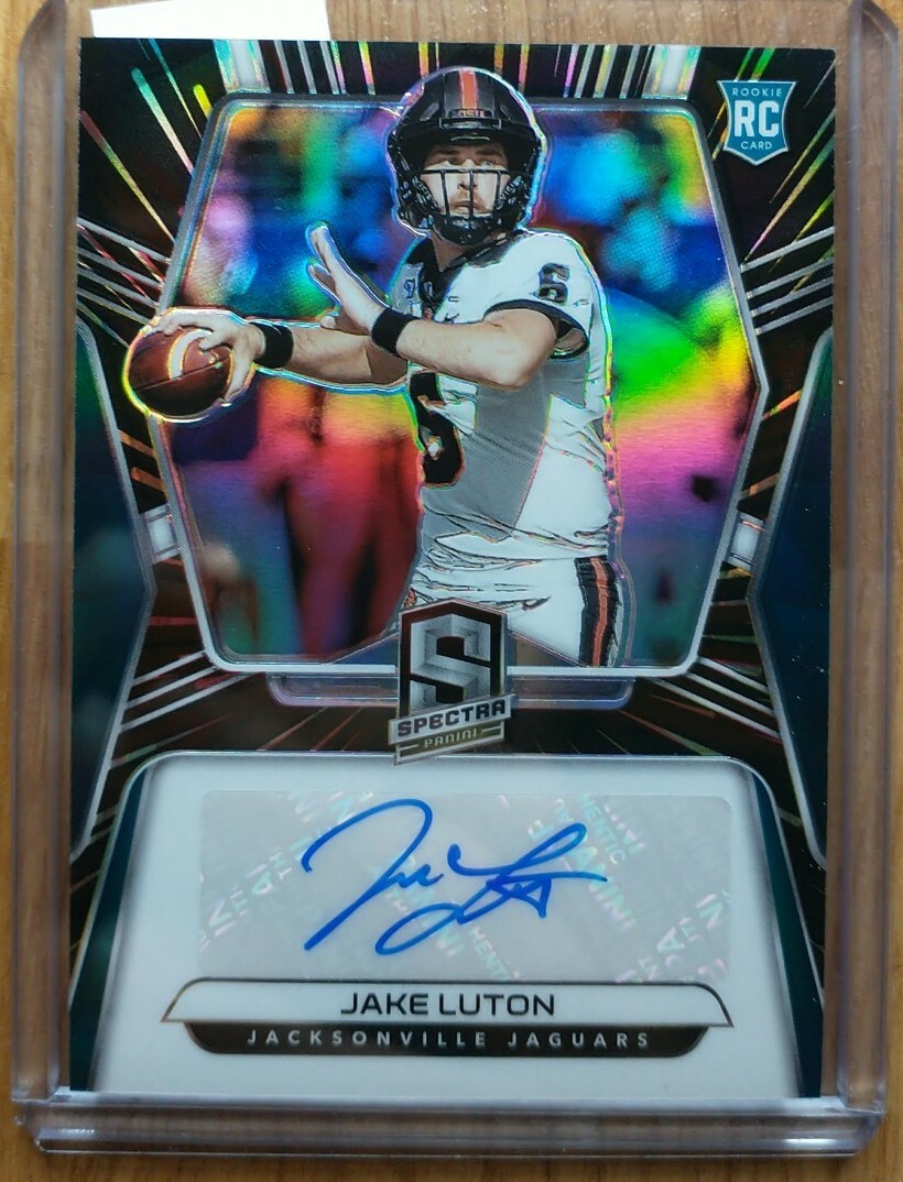 2020 Spectra Jake Luton Hyper Rookie Auto /75 Jaguars