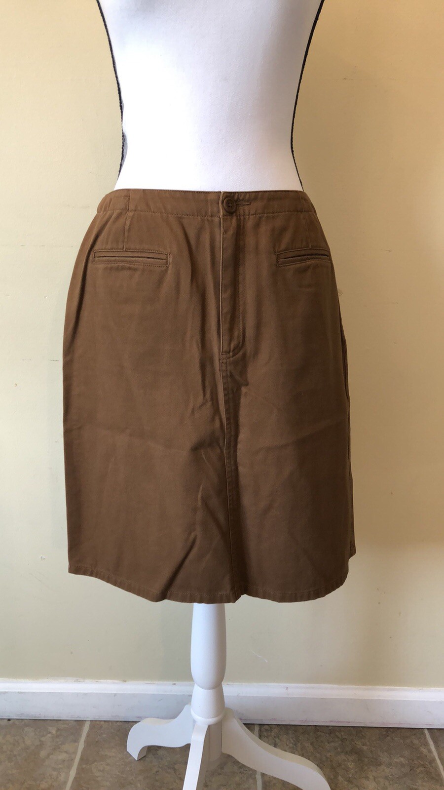 Liz Claiborne brown knee length skirt size 12 eBay