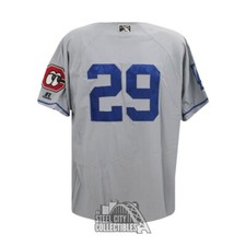 Joc Pederson Game Used 2013 Chattanooga Game Used Baseball Jersey - Grey Flannel