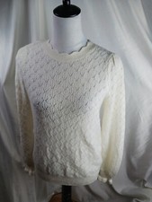 LOFT IVORY SWEATER TOP SIZE M