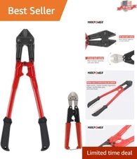 Heavy-Duty 2-Piece Chrome Molybdenum Steel Bolt Cutter Set - 18-Inch & 8-Inch