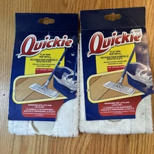 (2) NEW QUICKIE FLAT SPIN MOP REFILL PAD HEAD FLOOR CLEANING MICROFIBER 2052225