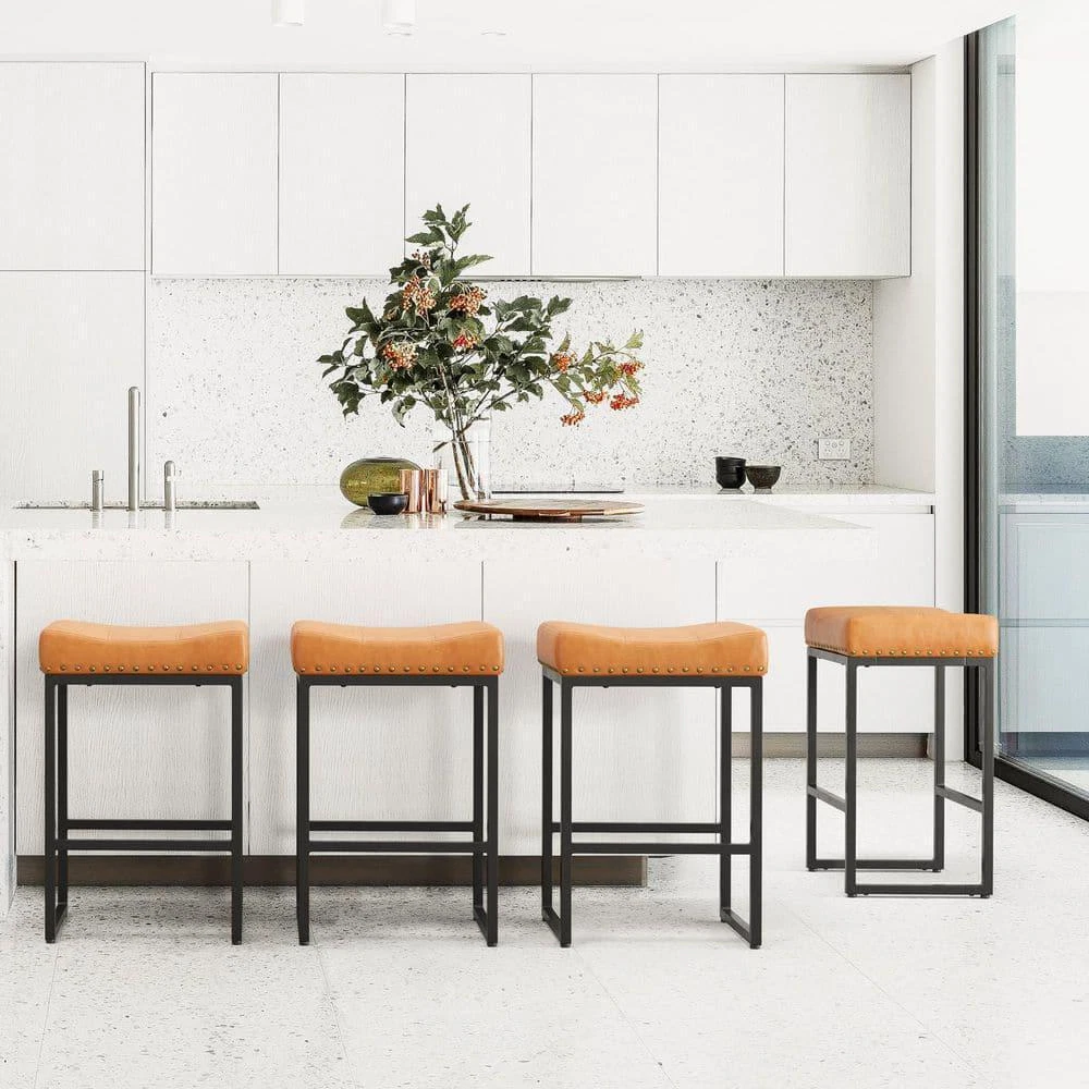 Saddle leather bar stools clearance