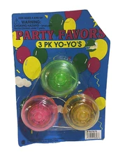 VINTAGE UNIQUE PARTY FAVORS PACK OF 3 YO-YOS Four Star 607675