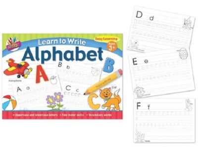 Kinder Aktivität Pädagogisch Schreiben lernen ABC Alphabet Buchstaben 3+