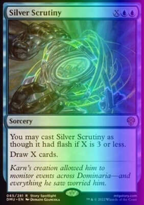 MTG Magic the Gathering Silver Scrutiny (65/552) Dominaria United LP FOIL