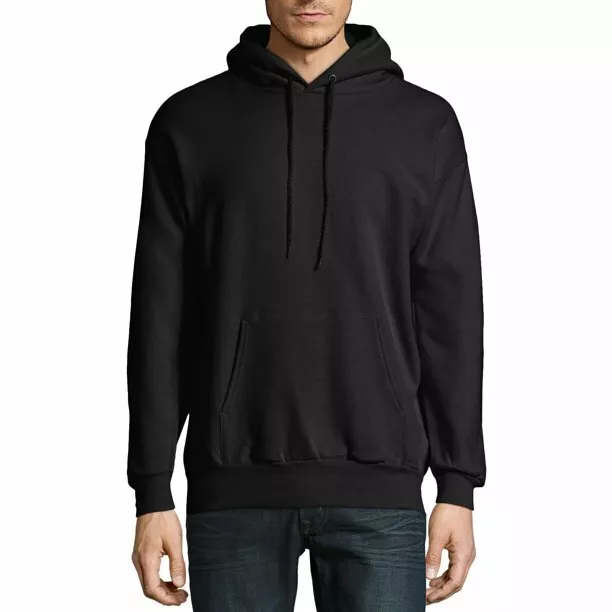 Hanes Men s Ecosmart Fleece Pullover Hoodie Sweatshirt Black Size XL NWT