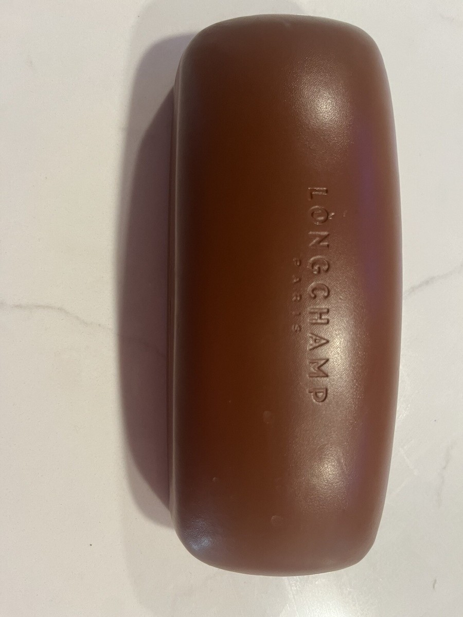 Longchamp Brown Sunglasses Case Longchamp Paris Brown Hard Sided Clam Shell Sunglasses  main image 4