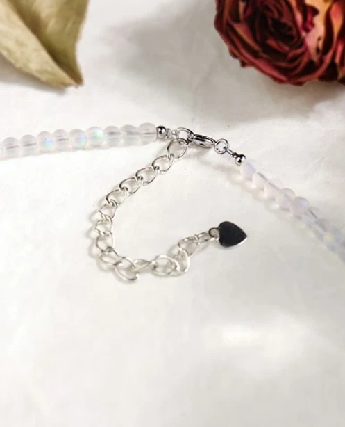 Gargantilla Angel Aura Cuarzo 4mm Redonda Cuentas Piedras Preciosas Sanación Mujeres Collar Regalos Foto 2 de 4