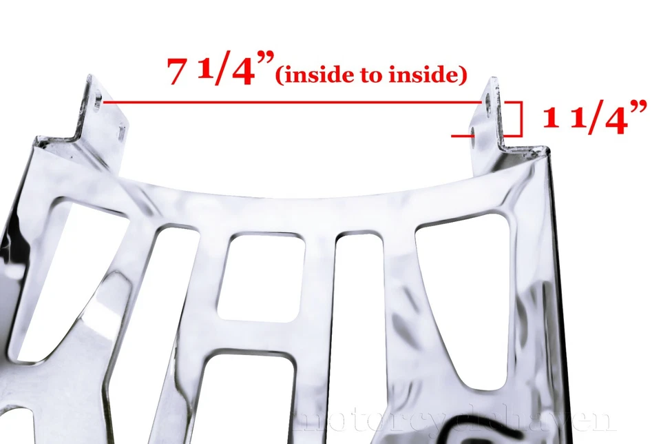 1998-up Yamaha V Star V-Star 1100 / 650 Rear Luggage Rack Carrier Chrome - Image 2 of 4