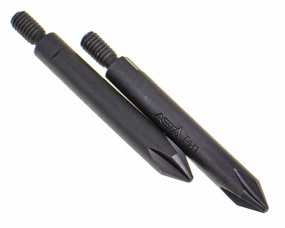 ASTA 2pcs PH1 Phillips Head Threaded Drive Screwdriver Bit S2 Steel 45mm